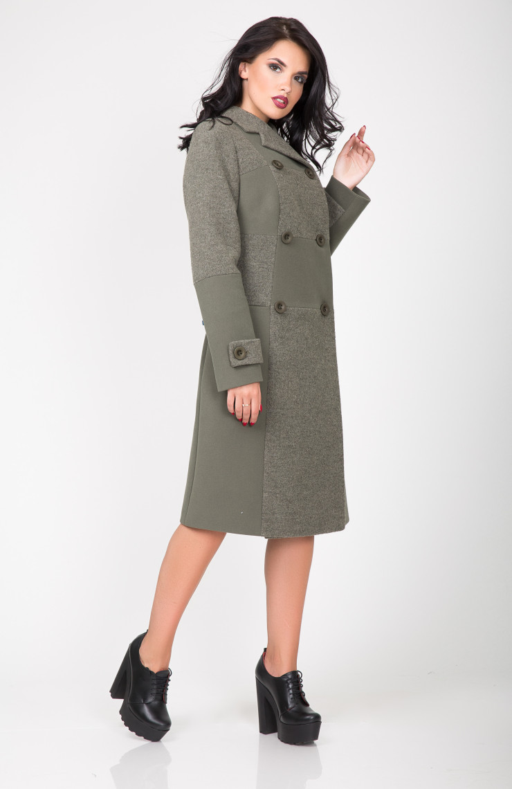 Пальто S-2131 Зеленый чай