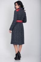 Пальто S-2143 Сине-черный меланж