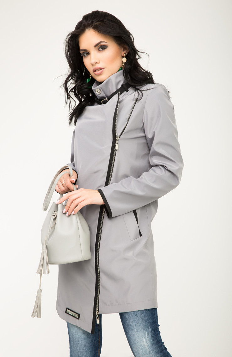 Плащ S-405 Светло-серый