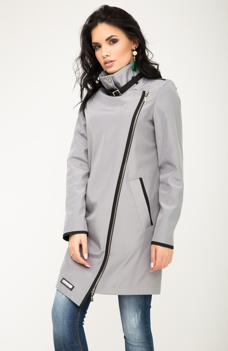 Плащ S-405 Светло-серый