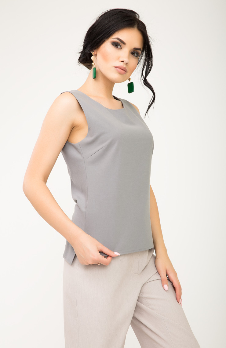 Рубашка S-6005 Серо-голубой