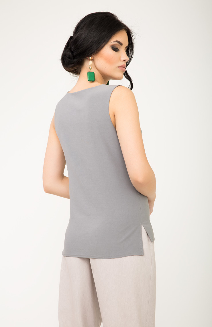 Рубашка S-6005 Серо-голубой