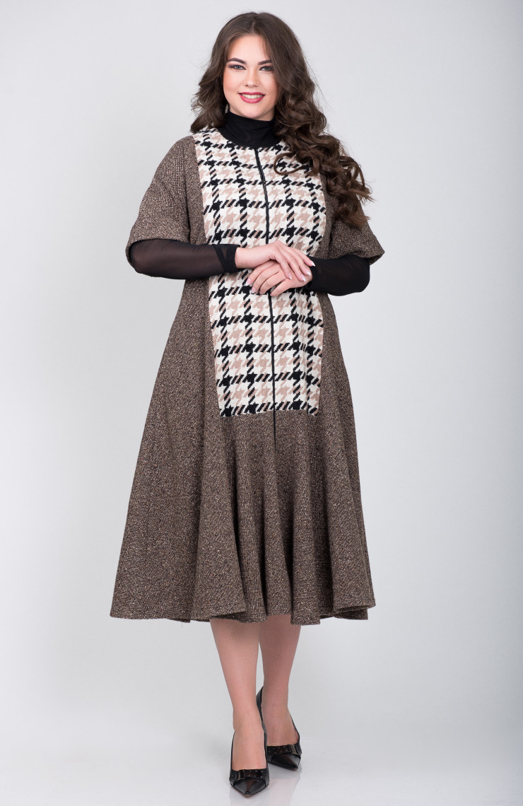 Платье S-9011 Светло-коричневый