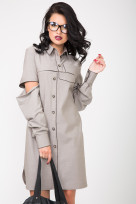 Платье S-9012 Серо-коричневый