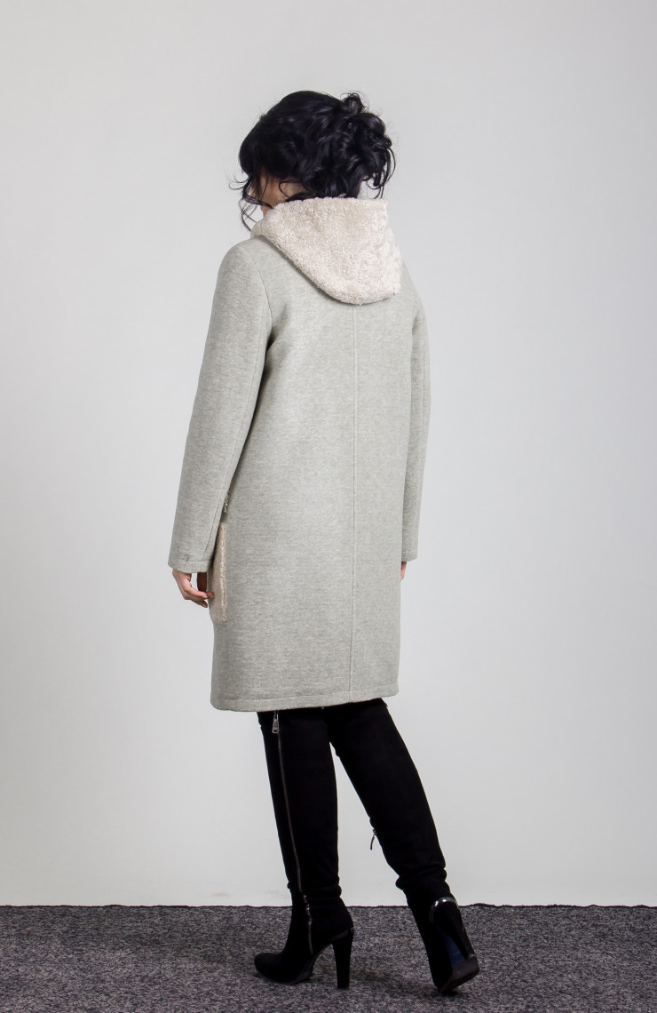 Пальто S-102L Оливковый