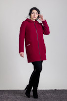 Пальто S-102V Бургунди