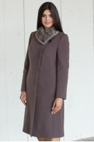 Пальто S-108i Пепельно-коричневый