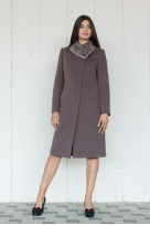 Пальто S-108i Пепельно-коричневый