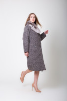 Пальто S-114L Серо-коричневый