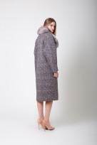 Пальто S-114L Серо-коричневый