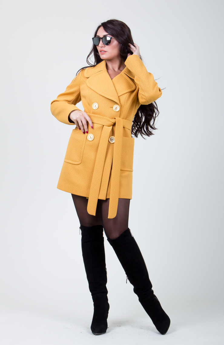 Пальто S-218 Желтый