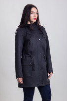 Пальто S-226 Черный меланж