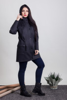 Пальто S-226 Черный меланж