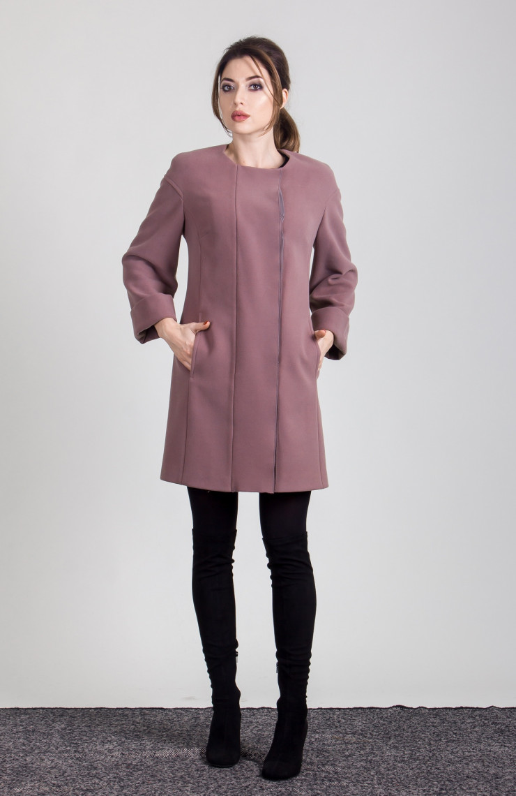 Пальто S-244 Дымчато бежевый