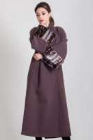 Пальто S-268 Тем-пепел-коричневый