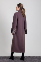 Пальто S-268 Тем-пепел-коричневый