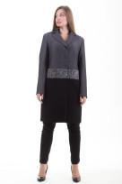 Пальто S-202 Черный меланж