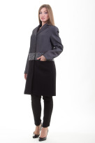 Пальто S-202 Черный меланж