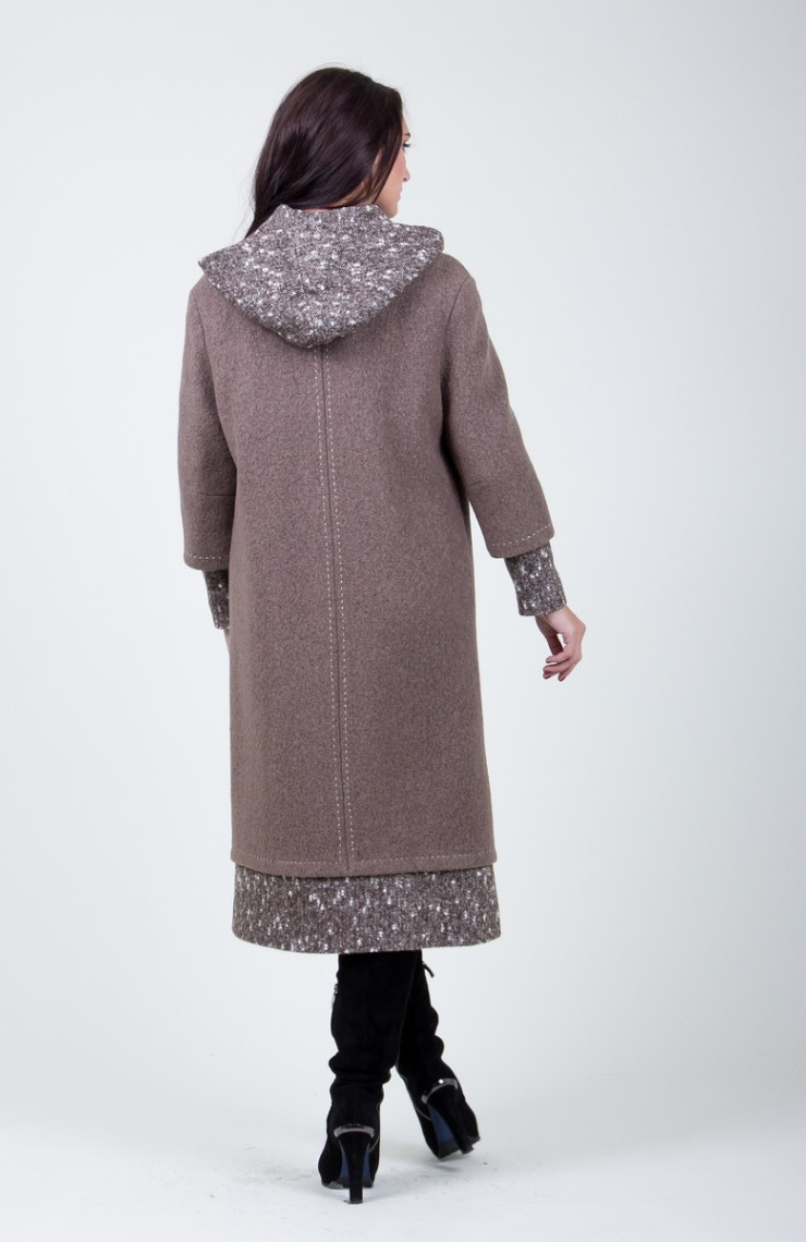 Пальто S-219 Серо-коричневый
